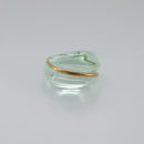 Baccarat Ring Glass 4Set Orange Green Auth 121496-22