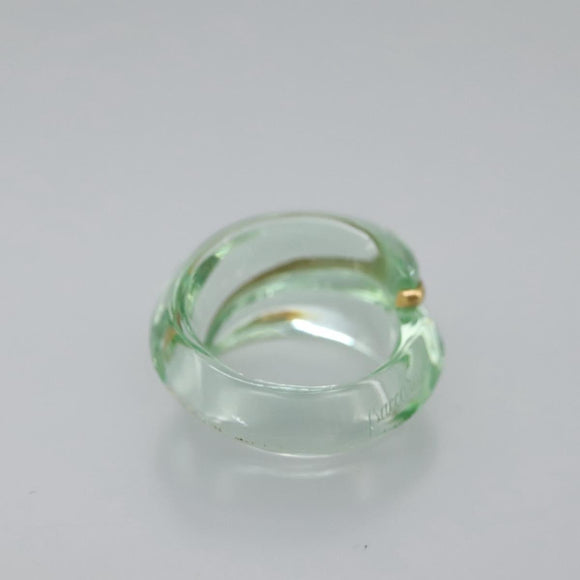 Baccarat Ring Glass 4Set Orange Green Auth 121496