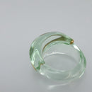 Baccarat Ring Glass 4Set Orange Green Auth 121496-24