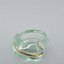 Baccarat Ring Glass 4Set Orange Green Auth 121496-25
