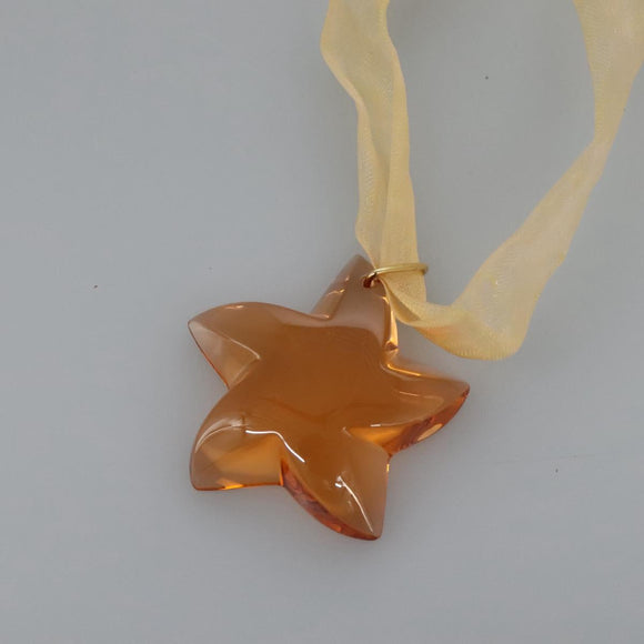 Baccarat Ring Glass 4Set Orange Green Auth 121496