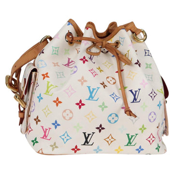 LOUIS VUITTON Monogram Multicolor Petit Noe Bag White M42229 LV Auth 121500AM