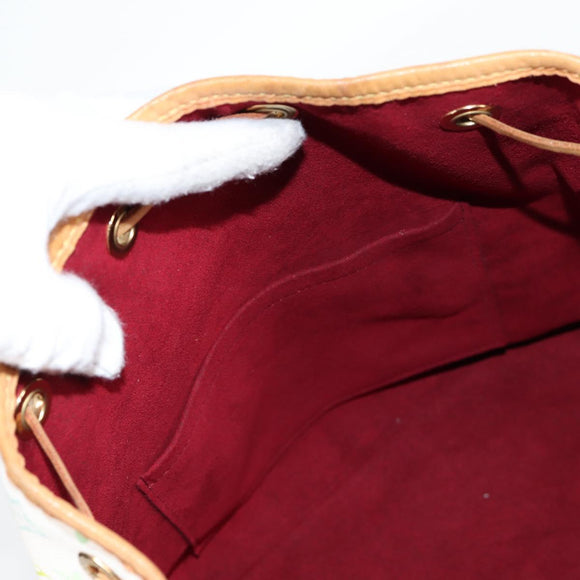 LOUIS VUITTON Monogram Multicolor Petit Noe Bag White M42229 LV Auth 121500AM