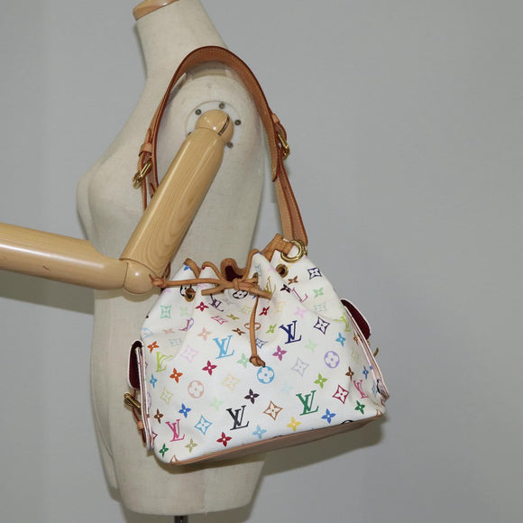 LOUIS VUITTON Monogram Multicolor Petit Noe Bag White M42229 LV Auth 121500AM