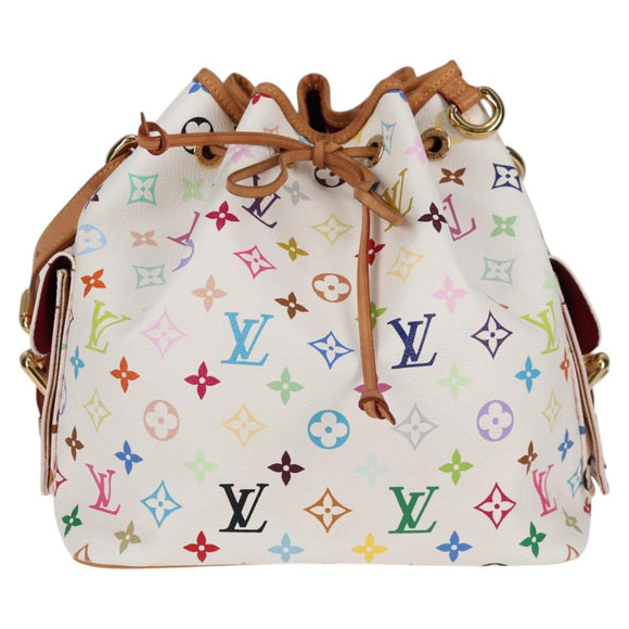 LOUIS VUITTON Monogram Multicolor Petit Noe Bag White M42229 LV Auth 121500AM