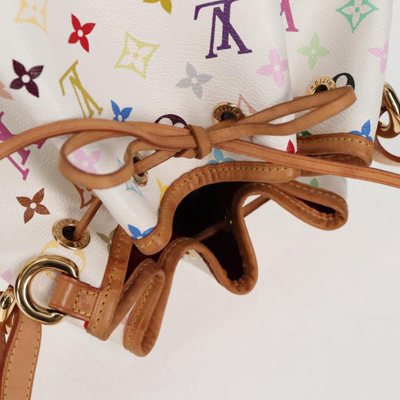 LOUIS VUITTON Monogram Multicolor Petit Noe Bag White M42229 LV Auth 121500AM