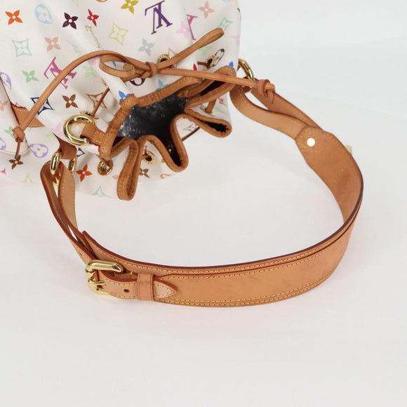 LOUIS VUITTON Monogram Multicolor Petit Noe Bag White M42229 LV Auth 121500AM