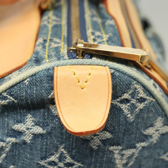 LOUIS VUITTON Monogram Denim Neo Speedy Hand Bag Blue M95019 LV Auth 121503SV