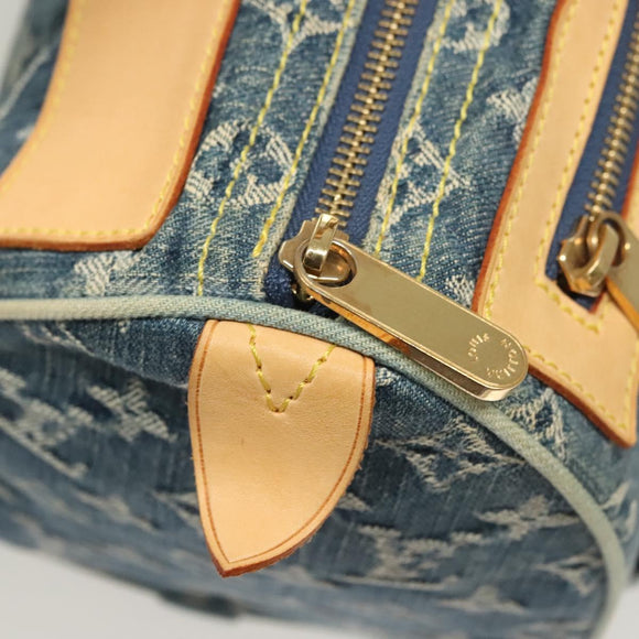 LOUIS VUITTON Monogram Denim Neo Speedy Hand Bag Blue M95019 LV Auth 121503SV