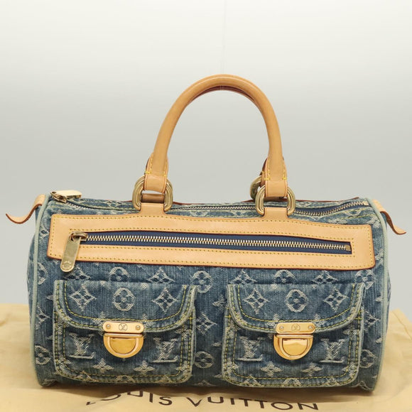 LOUIS VUITTON Monogram Denim Neo Speedy Hand Bag Blue M95019 LV Auth 121503SV