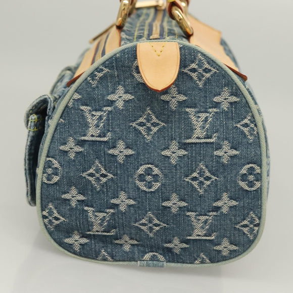 LOUIS VUITTON Monogram Denim Neo Speedy Hand Bag Blue M95019 LV Auth 121503SV