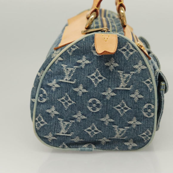 LOUIS VUITTON Monogram Denim Neo Speedy Hand Bag Blue M95019 LV Auth 121503SV