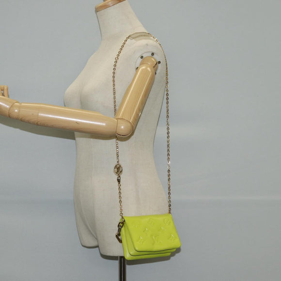 LOUIS VUITTON Monogram Emboss Coussin Belt Bag Bag Leather 2way LV Auth 121504SM