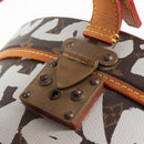 LOUIS VUITTON Monogram Graffiti Boite Shapo White M92186 LV Auth 121505SV-20