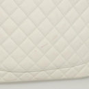 CHANEL Matelasse Cambon Line COCO Mark Tote Bag Lamb Skin White CC Auth 121507-3