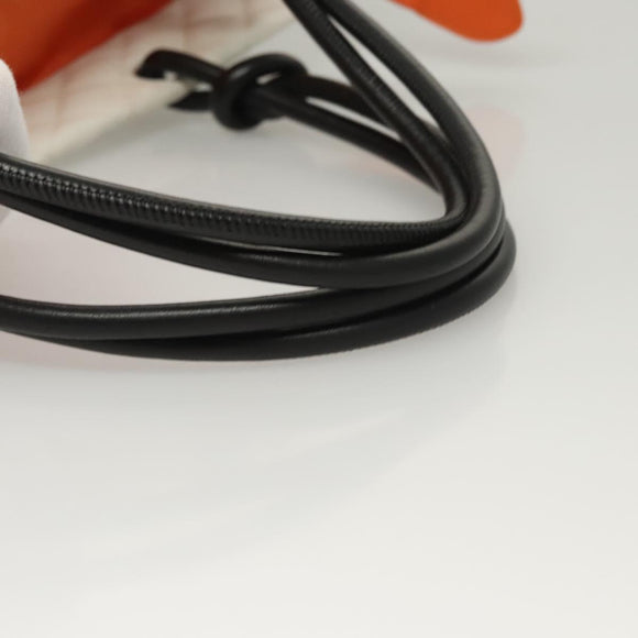 CHANEL Matelasse Cambon Line COCO Mark Tote Bag Lamb Skin White CC Auth 121507