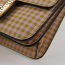 FENDI Shoulder Bag Leather Beige Gold Auth 121511M-15