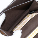 FENDI Shoulder Bag Leather Beige Gold Auth 121511M-11