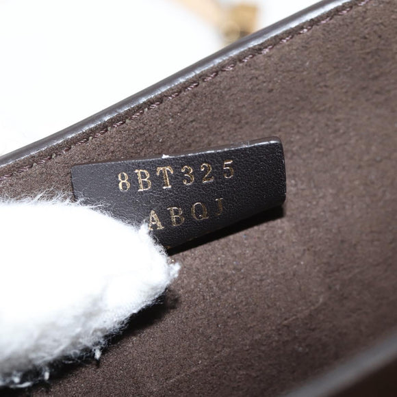 FENDI Shoulder Bag Leather Beige Gold Auth 121511M