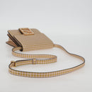 FENDI Shoulder Bag Leather Beige Gold Auth 121511M-7