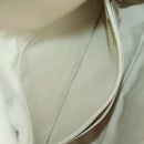 CHANEL Matelasse Chain Shoulder Bag Canvas White Silver CC Auth 121513-27