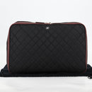 CHANEL Matelasse PC Case Nylon Black Silver CC Auth 121516M-12
