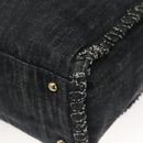 CHANEL Chain Shoulder Bag Denim Blue Gold CC Auth 121517V-13