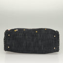 CHANEL Chain Shoulder Bag Denim Blue Gold CC Auth 121517V-9