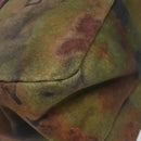 CHANEL Embroidery Graffiti Shoulder Bag Canvas Leather Khaki CC Auth 121519SV-17