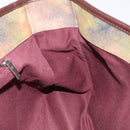 CHANEL Embroidery Graffiti Shoulder Bag Canvas Leather Khaki CC Auth 121519SV-21