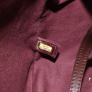 CHANEL Embroidery Graffiti Shoulder Bag Canvas Leather Khaki CC Auth 121519SV-11