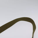 CHANEL Embroidery Graffiti Shoulder Bag Canvas Leather Khaki CC Auth 121519SV-14