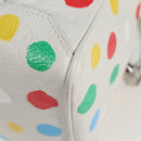 LOUIS VUITTON Monogram Yayoi Kusama Square bag Hand Bag White LV Auth 121522SAM-14