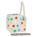 LOUIS VUITTON Monogram Yayoi Kusama Square bag Hand Bag White LV Auth 121522SAM-1