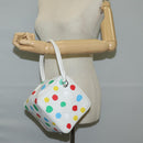 LOUIS VUITTON Monogram Yayoi Kusama Square bag Hand Bag White LV Auth 121522SAM-22