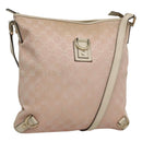 GUCCI GG Canvas Shoulder Bag Gold Pink 131326 Auth 121544-1