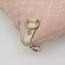 GUCCI GG Canvas Shoulder Bag Gold Pink 131326 Auth 121544-14