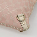 GUCCI GG Canvas Shoulder Bag Gold Pink 131326 Auth 121544-15