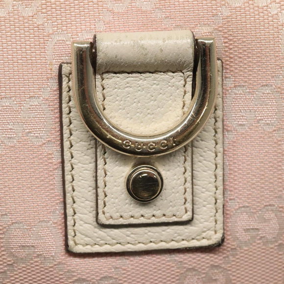 GUCCI GG Canvas Shoulder Bag Gold Pink 131326 Auth 121544
