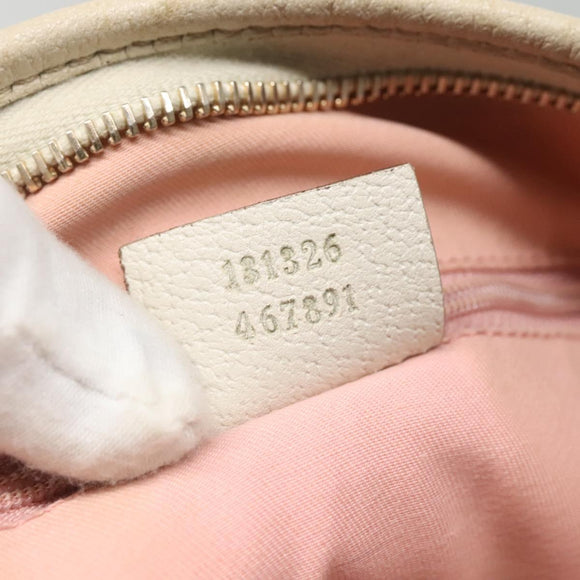GUCCI GG Canvas Shoulder Bag Gold Pink 131326 Auth 121544