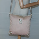 GUCCI GG Canvas Shoulder Bag Gold Pink 131326 Auth 121544-22