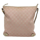 GUCCI GG Canvas Shoulder Bag Gold Pink 131326 Auth 121544-2