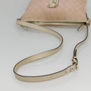 GUCCI GG Canvas Shoulder Bag Gold Pink 131326 Auth 121544-7