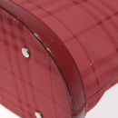 BURBERRY Nova Check Shoulder Bag Canvas Red Auth 121545-10