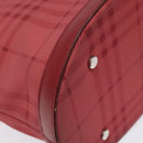 BURBERRY Nova Check Shoulder Bag Canvas Red Auth 121545-11