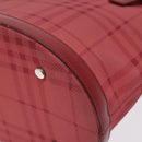 BURBERRY Nova Check Shoulder Bag Canvas Red Auth 121545-12