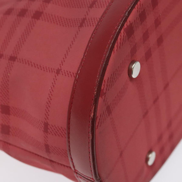 BURBERRY Nova Check Shoulder Bag Canvas Red Auth 121545