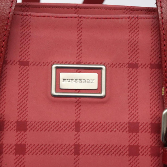 BURBERRY Nova Check Shoulder Bag Canvas Red Auth 121545