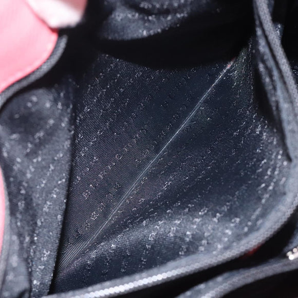 BURBERRY Nova Check Shoulder Bag Canvas Red Auth 121545