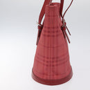 BURBERRY Nova Check Shoulder Bag Canvas Red Auth 121545-4
